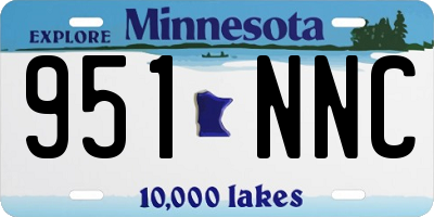 MN license plate 951NNC