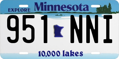 MN license plate 951NNI