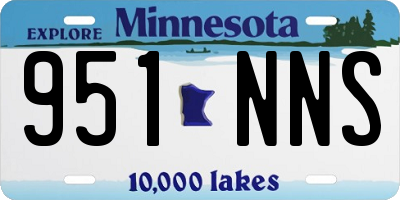 MN license plate 951NNS