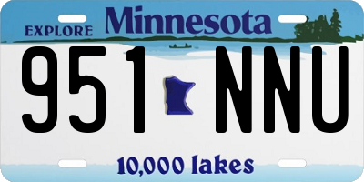 MN license plate 951NNU