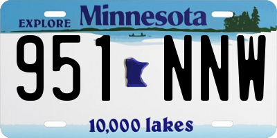 MN license plate 951NNW