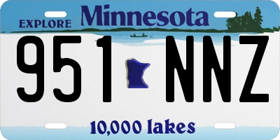 MN license plate 951NNZ