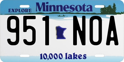 MN license plate 951NOA