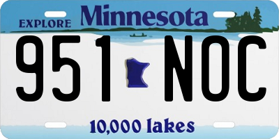 MN license plate 951NOC