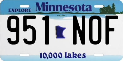MN license plate 951NOF