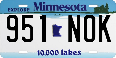 MN license plate 951NOK