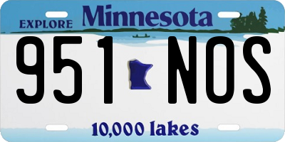 MN license plate 951NOS