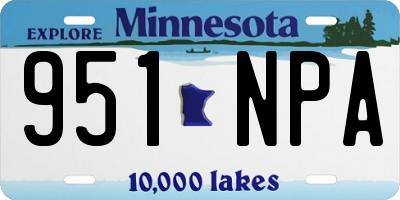 MN license plate 951NPA