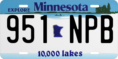 MN license plate 951NPB