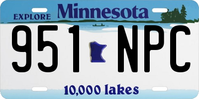MN license plate 951NPC