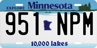 MN license plate 951NPM