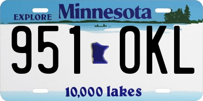 MN license plate 951OKL