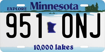 MN license plate 951ONJ