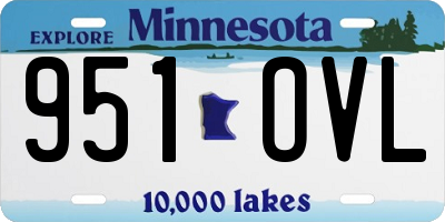 MN license plate 951OVL