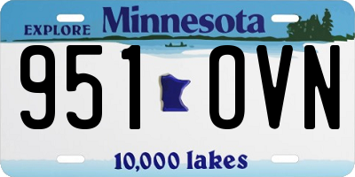 MN license plate 951OVN