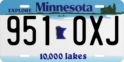 MN license plate 951OXJ