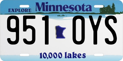 MN license plate 951OYS