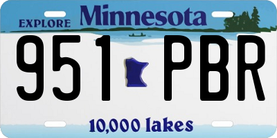 MN license plate 951PBR