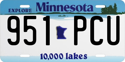 MN license plate 951PCU