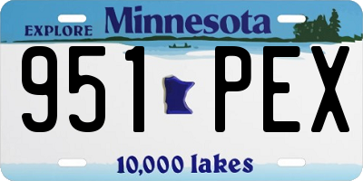 MN license plate 951PEX