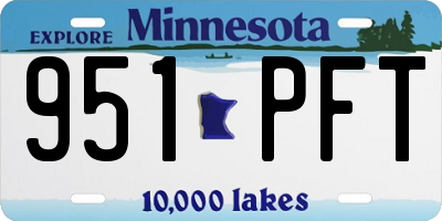MN license plate 951PFT