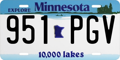 MN license plate 951PGV