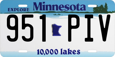 MN license plate 951PIV