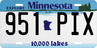 MN license plate 951PIX