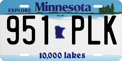 MN license plate 951PLK