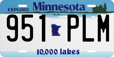 MN license plate 951PLM