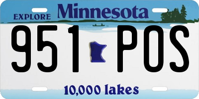MN license plate 951POS