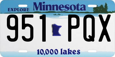 MN license plate 951PQX