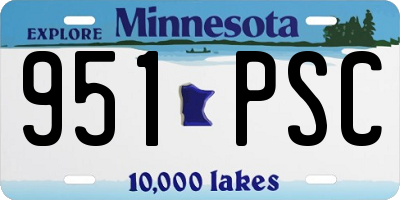 MN license plate 951PSC