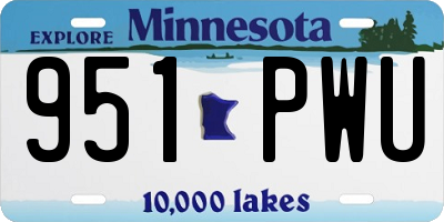 MN license plate 951PWU