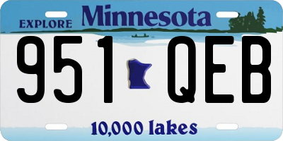 MN license plate 951QEB