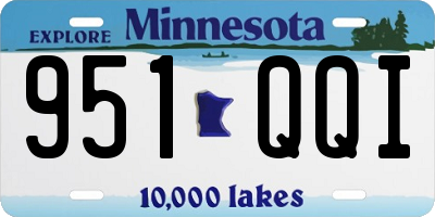 MN license plate 951QQI