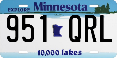 MN license plate 951QRL