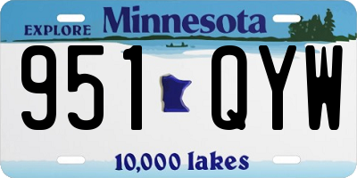 MN license plate 951QYW