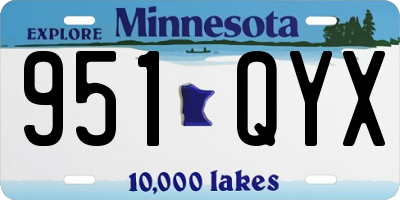 MN license plate 951QYX