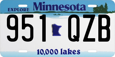 MN license plate 951QZB