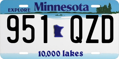 MN license plate 951QZD