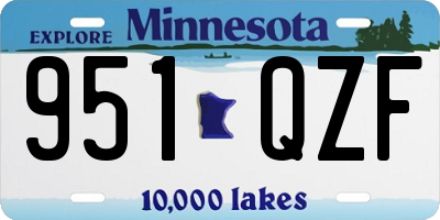MN license plate 951QZF