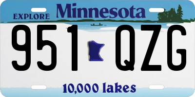 MN license plate 951QZG