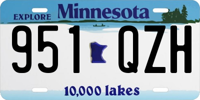 MN license plate 951QZH
