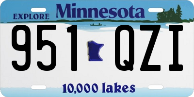 MN license plate 951QZI