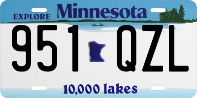 MN license plate 951QZL