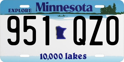 MN license plate 951QZO