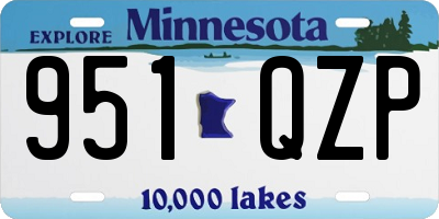 MN license plate 951QZP