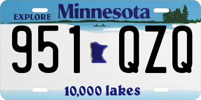 MN license plate 951QZQ