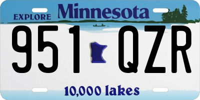 MN license plate 951QZR